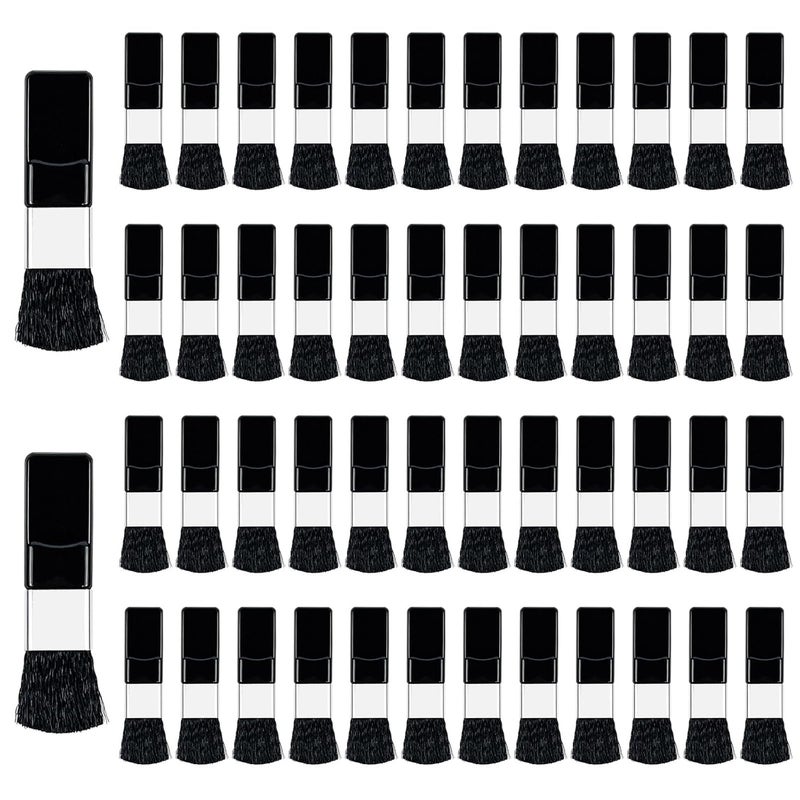 Binxus 50Pcs Disposable Cosmetic Brush Small Blush Brushes Mini Cosmetic Brush Makeup Portable Powder Brush for Mixing Liquid, Cream or Powder Cosmetics (Black) - Image 1